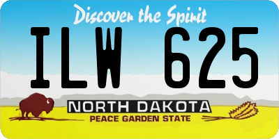 ND license plate ILW625