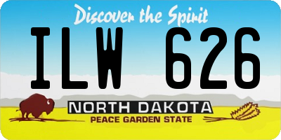 ND license plate ILW626