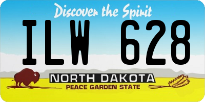 ND license plate ILW628
