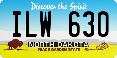 ND license plate ILW630