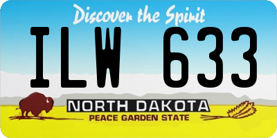 ND license plate ILW633