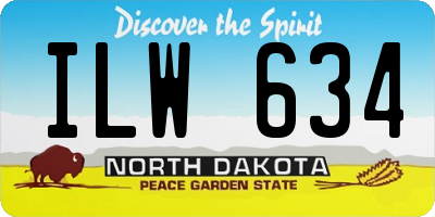 ND license plate ILW634