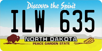 ND license plate ILW635