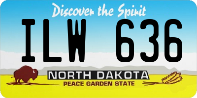 ND license plate ILW636