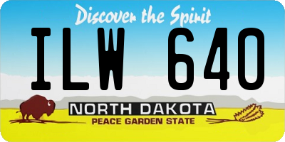 ND license plate ILW640