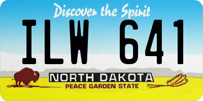 ND license plate ILW641