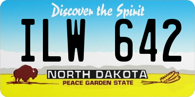 ND license plate ILW642