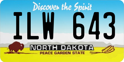 ND license plate ILW643