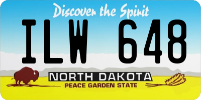 ND license plate ILW648