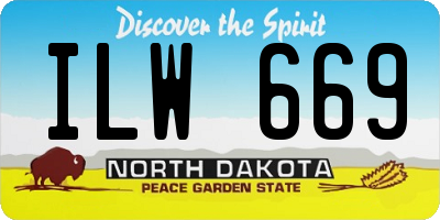 ND license plate ILW669