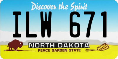 ND license plate ILW671