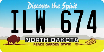 ND license plate ILW674