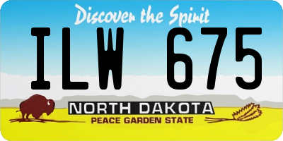 ND license plate ILW675
