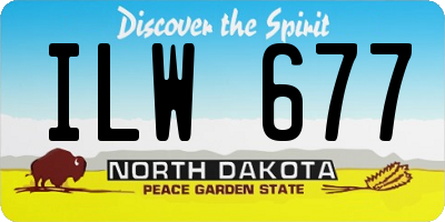 ND license plate ILW677