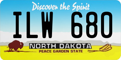 ND license plate ILW680