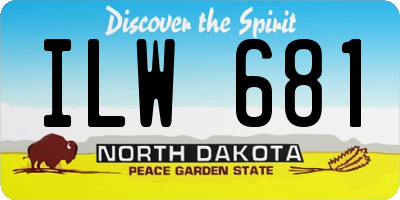 ND license plate ILW681