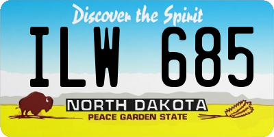 ND license plate ILW685