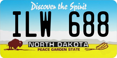 ND license plate ILW688