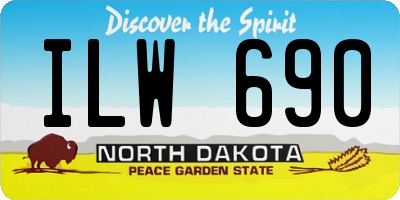 ND license plate ILW690