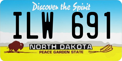 ND license plate ILW691