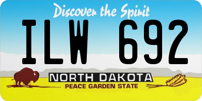 ND license plate ILW692