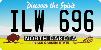 ND license plate ILW696