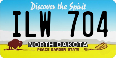 ND license plate ILW704