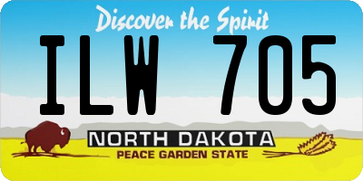 ND license plate ILW705