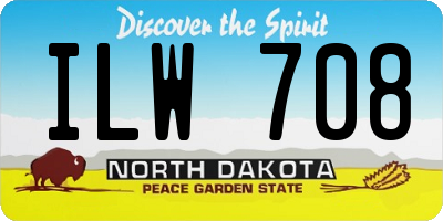 ND license plate ILW708