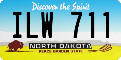 ND license plate ILW711