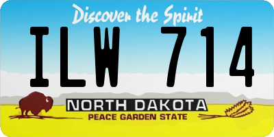 ND license plate ILW714