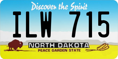 ND license plate ILW715