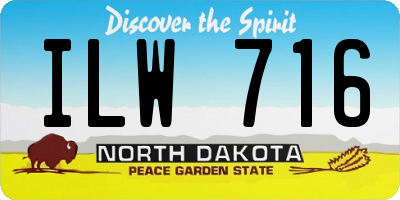 ND license plate ILW716