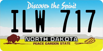 ND license plate ILW717