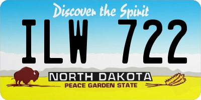 ND license plate ILW722