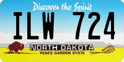 ND license plate ILW724