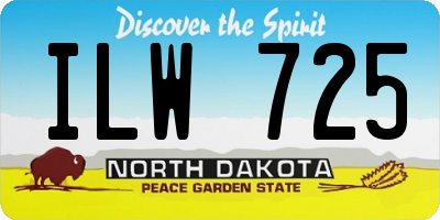 ND license plate ILW725