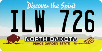 ND license plate ILW726