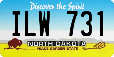 ND license plate ILW731