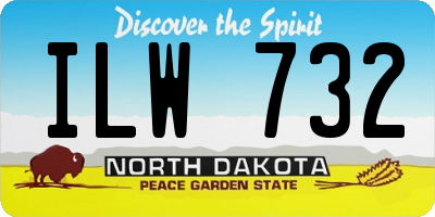 ND license plate ILW732