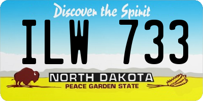 ND license plate ILW733