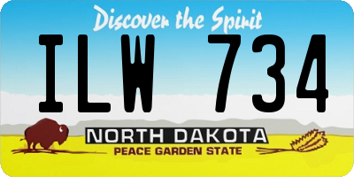 ND license plate ILW734