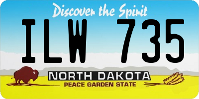 ND license plate ILW735