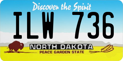ND license plate ILW736