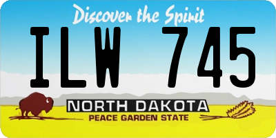 ND license plate ILW745
