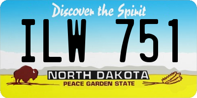 ND license plate ILW751