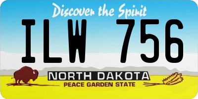 ND license plate ILW756