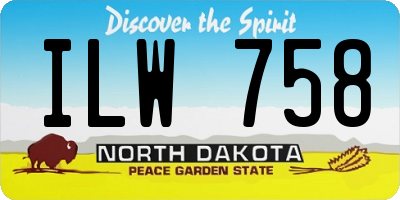 ND license plate ILW758
