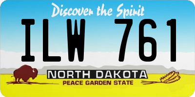 ND license plate ILW761