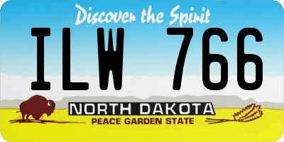ND license plate ILW766